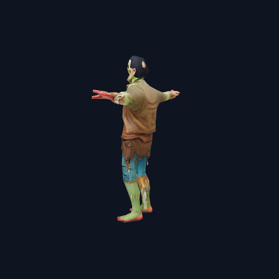 Green Zombie Character model pack